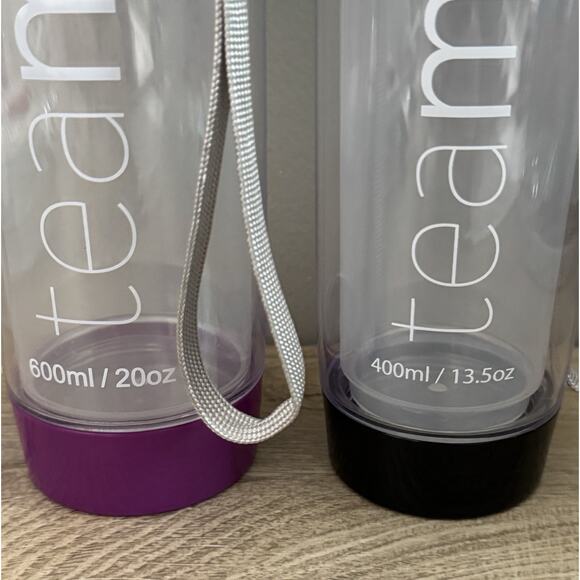 Teami Tumbler Set On The Go Tea Or Fruit Water Bottle 20 Oz 13.5 Oz Purple Black - Picture 6 of 8